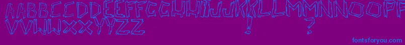 WalkPlank Font – Blue Fonts on Purple Background