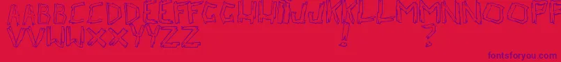 WalkPlank Font – Purple Fonts on Red Background