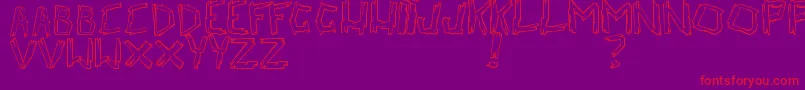 WalkPlank Font – Red Fonts on Purple Background