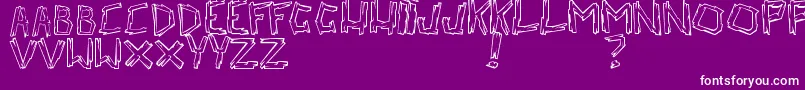 WalkPlank Font – White Fonts on Purple Background