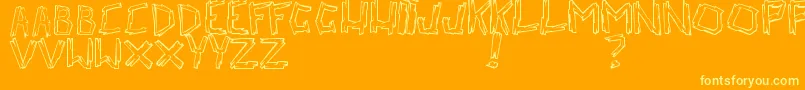 WalkPlank Font – Yellow Fonts on Orange Background