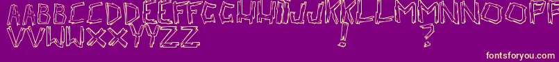 WalkPlank Font – Yellow Fonts on Purple Background