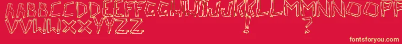 WalkPlank Font – Yellow Fonts on Red Background