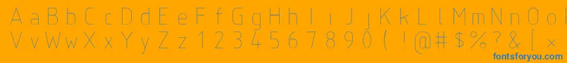 Isoct2 Font – Blue Fonts on Orange Background