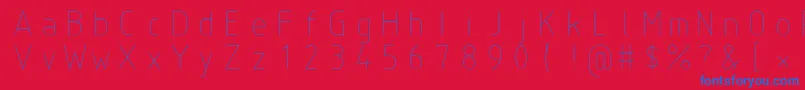 Isoct2 Font – Blue Fonts on Red Background