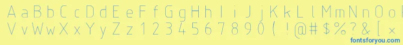 Isoct2 Font – Blue Fonts on Yellow Background