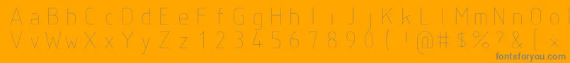 Isoct2 Font – Gray Fonts on Orange Background