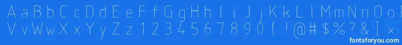 Isoct2 Font – White Fonts on Blue Background