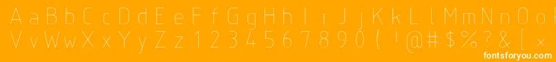 Isoct2 Font – White Fonts on Orange Background