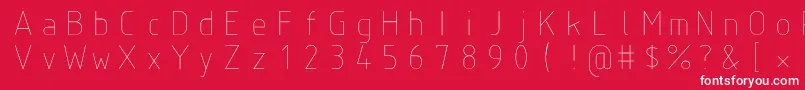 Isoct2 Font – White Fonts on Red Background