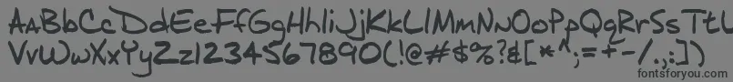 フォントJ.D – 黒い文字の灰色の背景