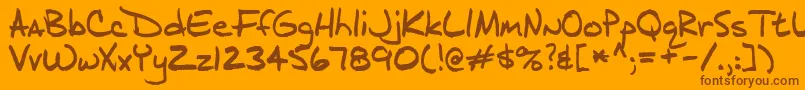 Шрифт J.D – коричневые шрифты на оранжевом фоне