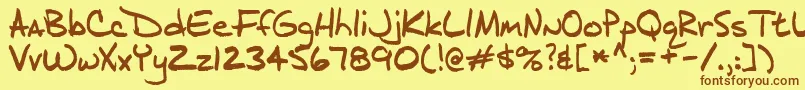 Шрифт J.D – коричневые шрифты на жёлтом фоне