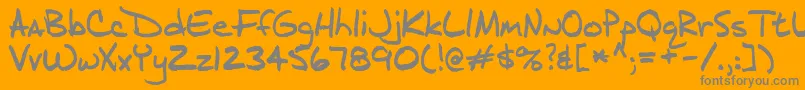 J.D-Schriftart – Graue Schriften auf orangefarbenem Hintergrund