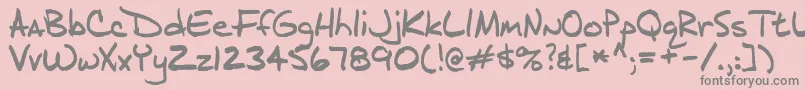 フォントJ.D – ピンクの背景に灰色の文字