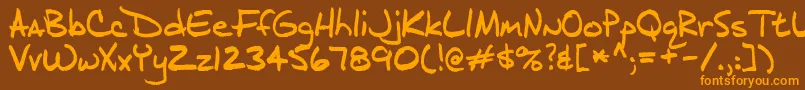 Шрифт J.D – оранжевые шрифты на коричневом фоне