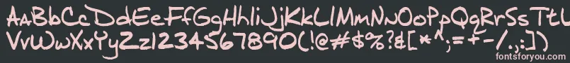 フォントJ.D – 黒い背景にピンクのフォント