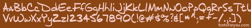 Шрифт J.D – розовые шрифты на коричневом фоне