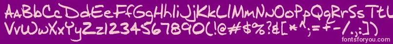 フォントJ.D – 紫の背景にピンクのフォント
