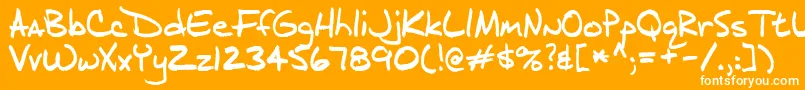 Шрифт J.D – белые шрифты на оранжевом фоне