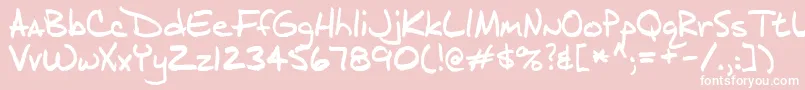 フォントJ.D – ピンクの背景に白い文字