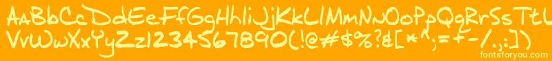 フォントJ.D – オレンジの背景に黄色の文字