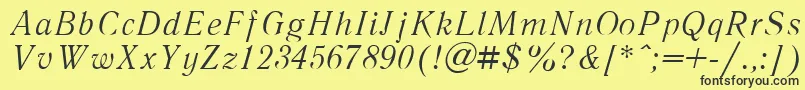 Literita Font – Black Fonts on Yellow Background