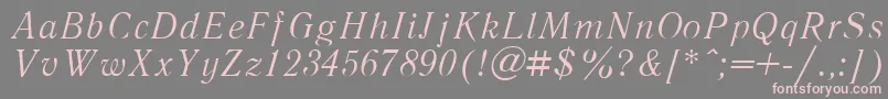 Weitere Informationen zur Literita-Schriftart Literita-Schriftart – Rosa Schriften auf grauem Hintergrund