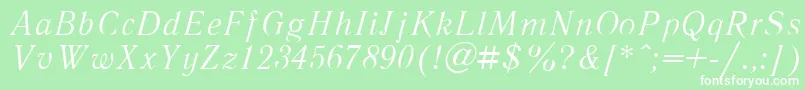 Literita Font – White Fonts on Green Background