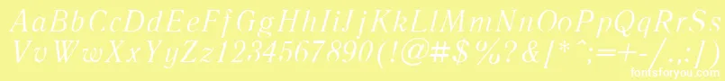 Literita Font – White Fonts on Yellow Background