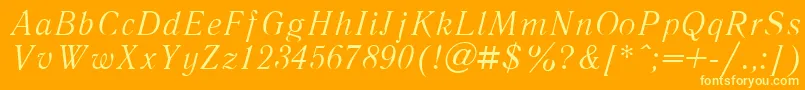 Literita Font – Yellow Fonts on Orange Background