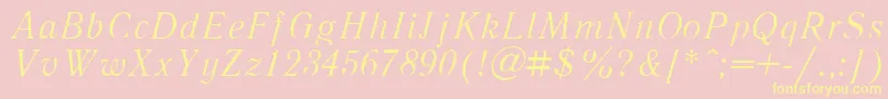 Literita Font – Yellow Fonts on Pink Background