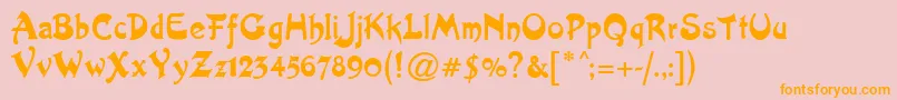 ArtistNouveau Font – Orange Fonts on Pink Background