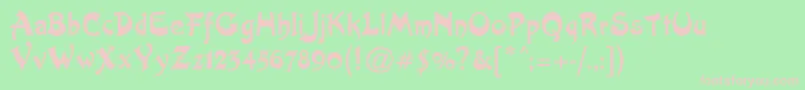 ArtistNouveau Font – Pink Fonts on Green Background