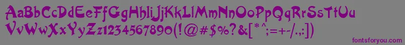 ArtistNouveau Font – Purple Fonts on Gray Background