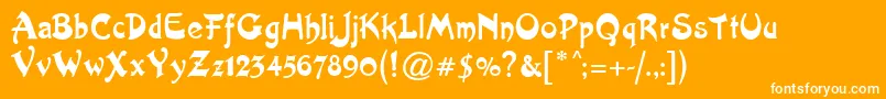 ArtistNouveau Font – White Fonts on Orange Background