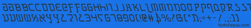 フォントGrimlordLeftalic – 黒い文字の青い背景