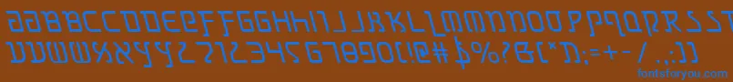 Шрифт GrimlordLeftalic – синие шрифты на коричневом фоне