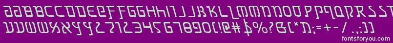GrimlordLeftalic Font – Green Fonts on Purple Background