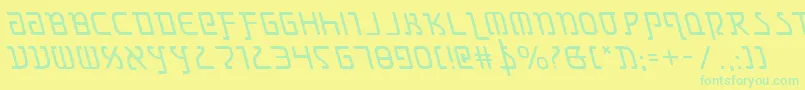 フォントGrimlordLeftalic – 黄色い背景に緑の文字