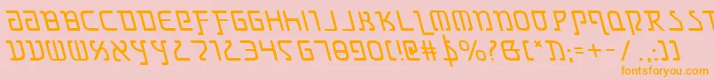 GrimlordLeftalic-Schriftart – Orangefarbene Schriften auf rosa Hintergrund