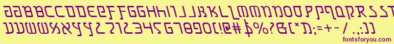 GrimlordLeftalic Font – Purple Fonts on Yellow Background