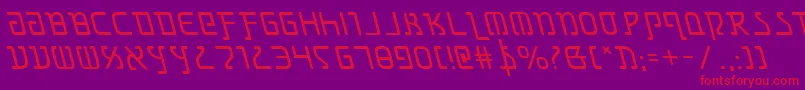 GrimlordLeftalic Font – Red Fonts on Purple Background