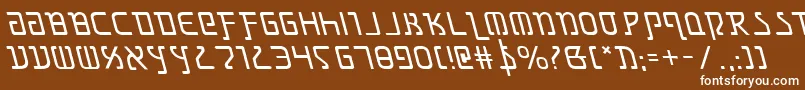 フォントGrimlordLeftalic – 茶色の背景に白い文字