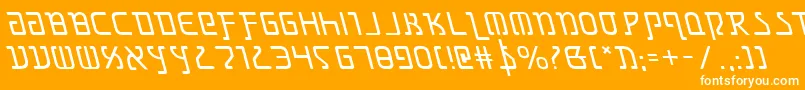 フォントGrimlordLeftalic – オレンジの背景に白い文字