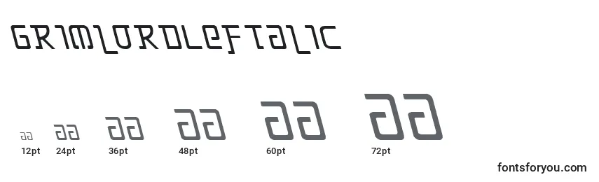 GrimlordLeftalic Font Sizes