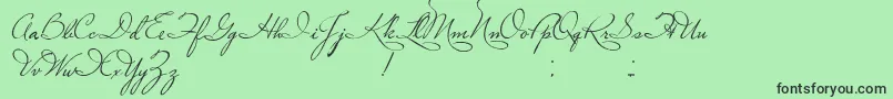 PlasterOfParis-Schriftart – Schwarze Schriften auf grünem Hintergrund