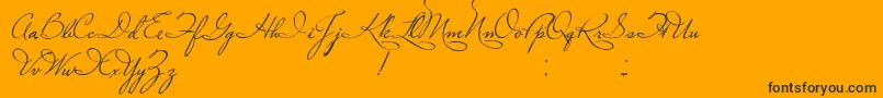 Шрифт PlasterOfParis – чёрные шрифты на оранжевом фоне