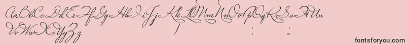 フォントPlasterOfParis – ピンクの背景に黒い文字