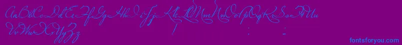 PlasterOfParis-fontti – siniset fontit violetilla taustalla